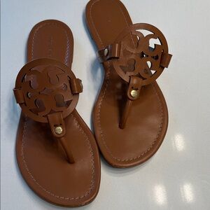 Tory Burch Miller Tan Leather Sandals